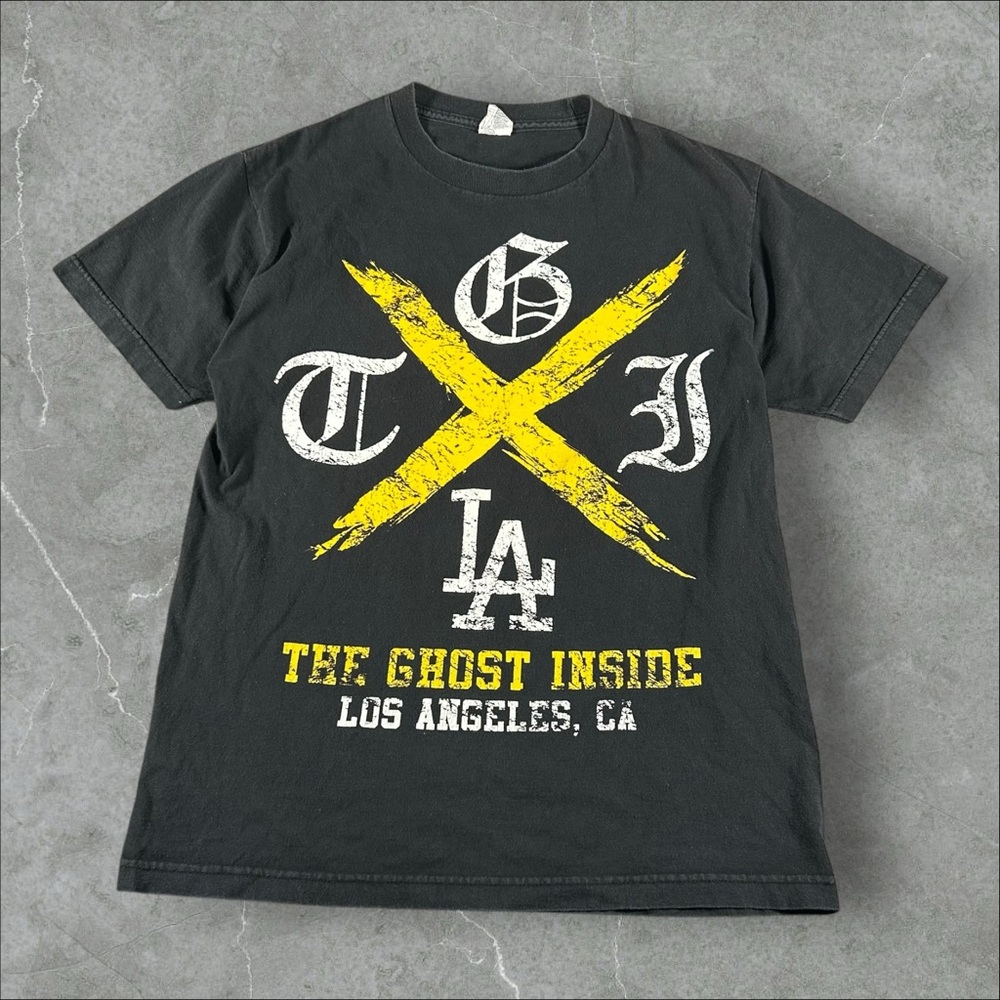 Vintage The Ghost Inside Shirt Men Medium Black Y2K Metalcore Band Hardcore Punk